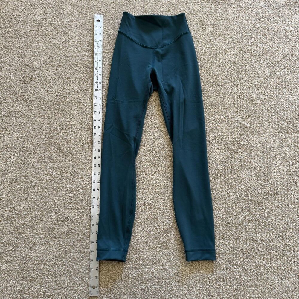 Lululemon Leggings Womens 0 Blue High Rise Cropped 23" Ankle Yoga Knit Stretch